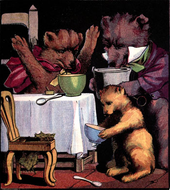 goldilocks eating porridge